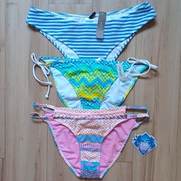 J. Crew Other - Bikini Bottoms Bundle 3 NWT L/XL J Crew Aeropostale YMI